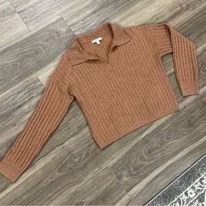 And Now This | Ribbed Collard Sweater